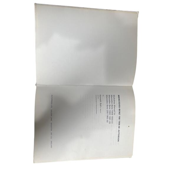 Mercedes-Benz 190 1959-68 Autobook Workshop Manual Kenneth Ball - Picture 2 of 5